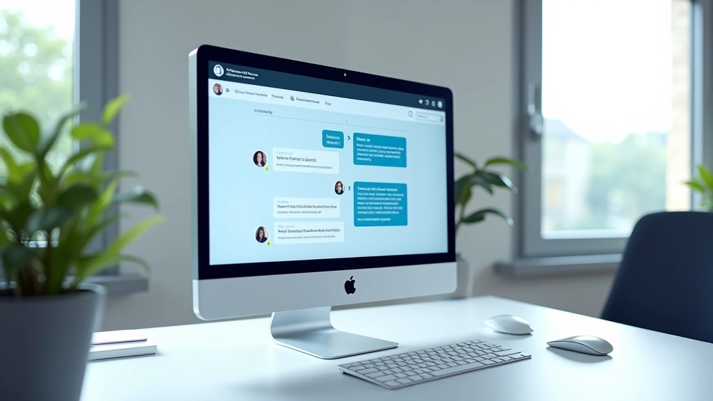 Interface de chatbot moderne avec conversation en temps réel et boutons d'action
